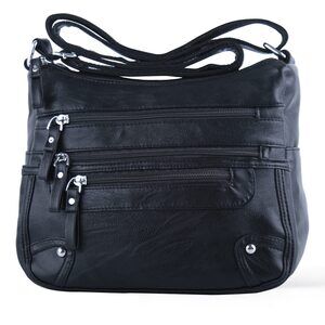 8506 10 Pockets Crossbody Purses Medium Pocketbooks Lightweight Satchel Bag